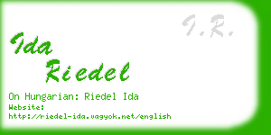 ida riedel business card